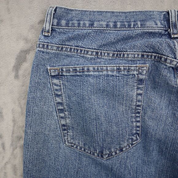 Calvin Klein Jeans Pants Womens 14 Blue Denim Flat Front Pockets High Rise - Picture 15 of 16